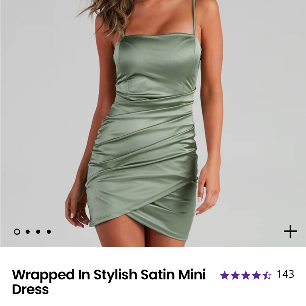 Windsor Sage Green Mini Dress